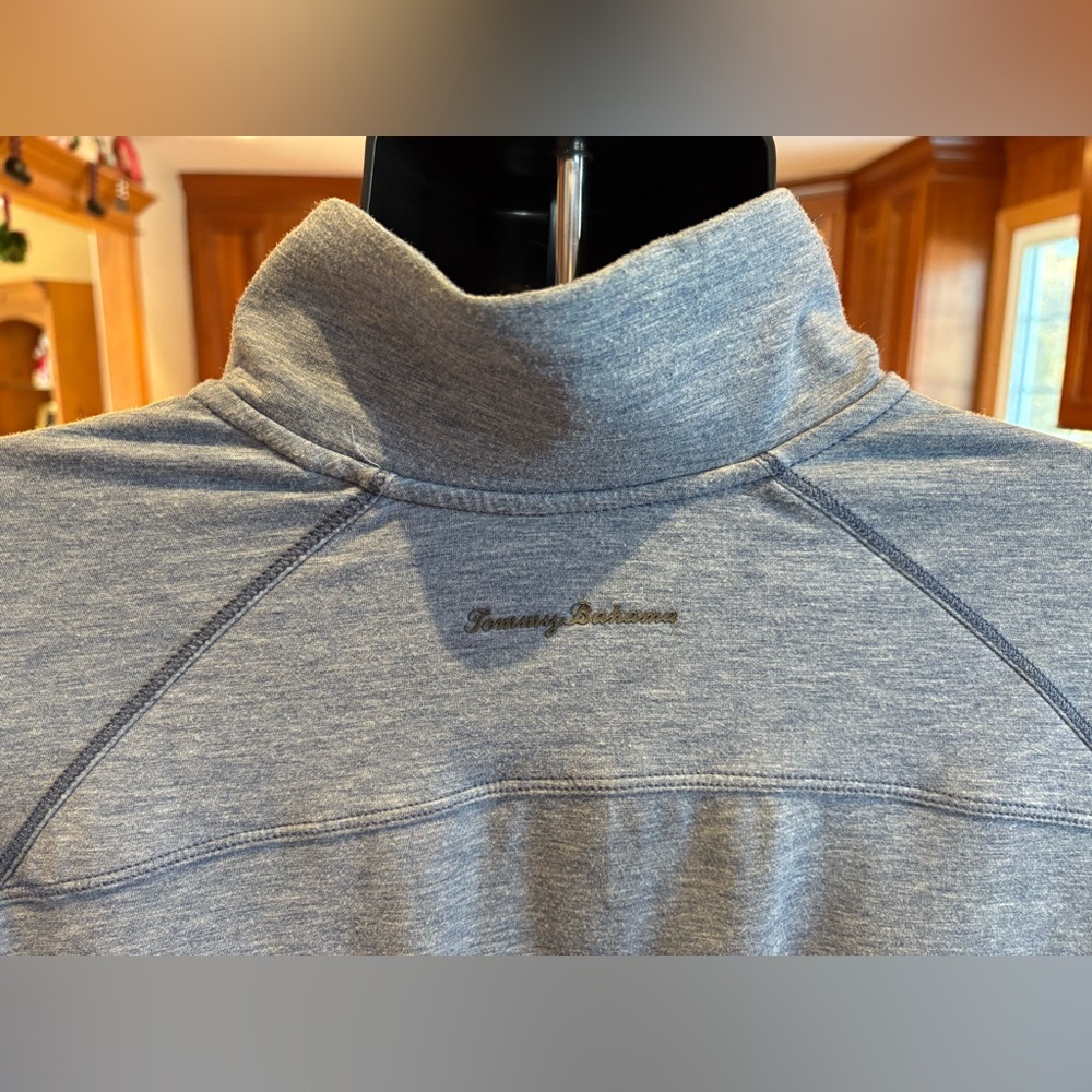 Tommy Bahama Heather blue Quarter-Zip Pullover‎ - Picture 4 of 10